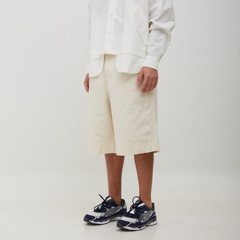 Merely Made Plant Jacquard Wide Shorts Cream 190SP Degli Uberti